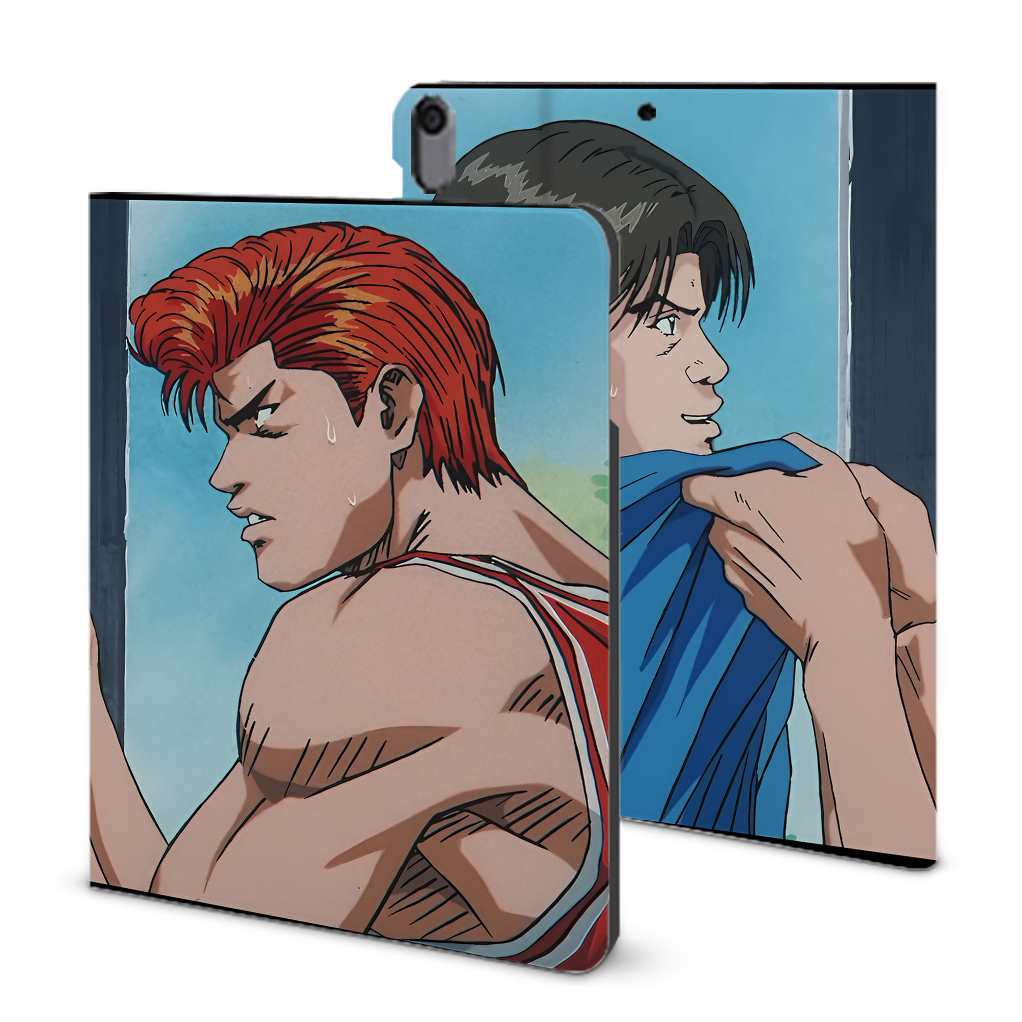（画像用） SLAM DUNK／スラムダンク IPad ケース ブック型 PUレザー TPU 耐衝撃 軽量 薄型 ペン収納なし 全面保護 IPad 各モデル対応